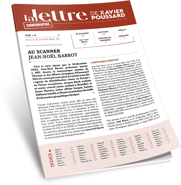 Exemplaire de la lettre de Xavier Poussard